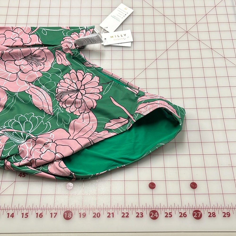 MILLY NWT Cabana Pink Nenuphar 1 Shoulder Water Lily One Piece Swimsuit Beach S - Picture 16 of 16
